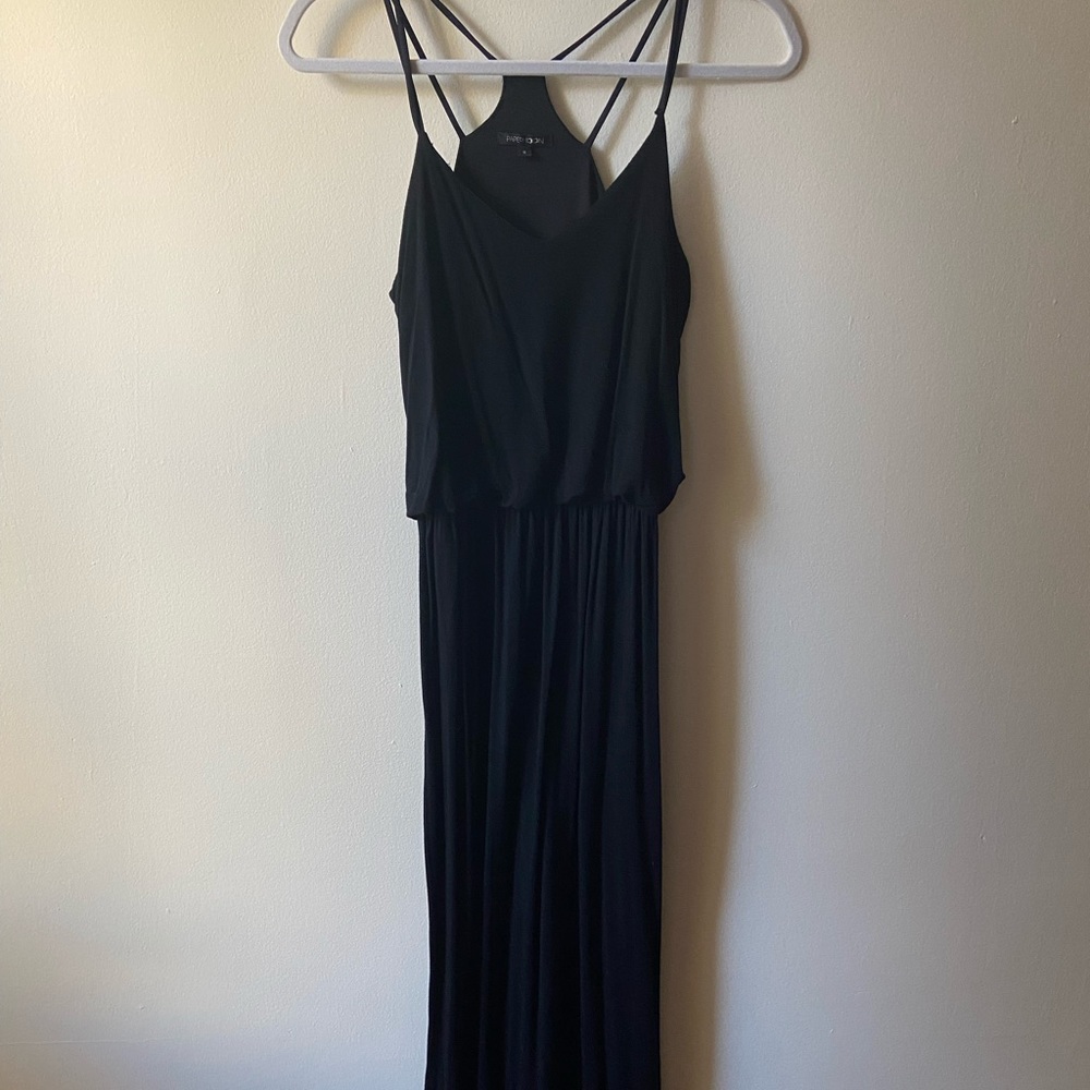 Cotton Black Maxi Dress